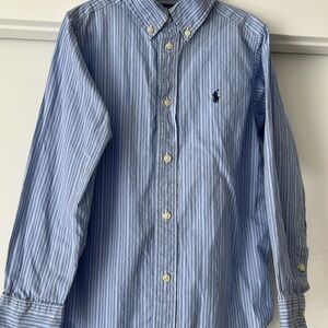 Ralph Lauren Blue Striped Kids button down Shirt